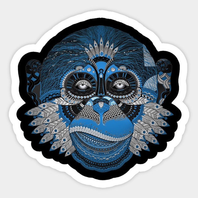 monkey linha Sticker by makaxeira